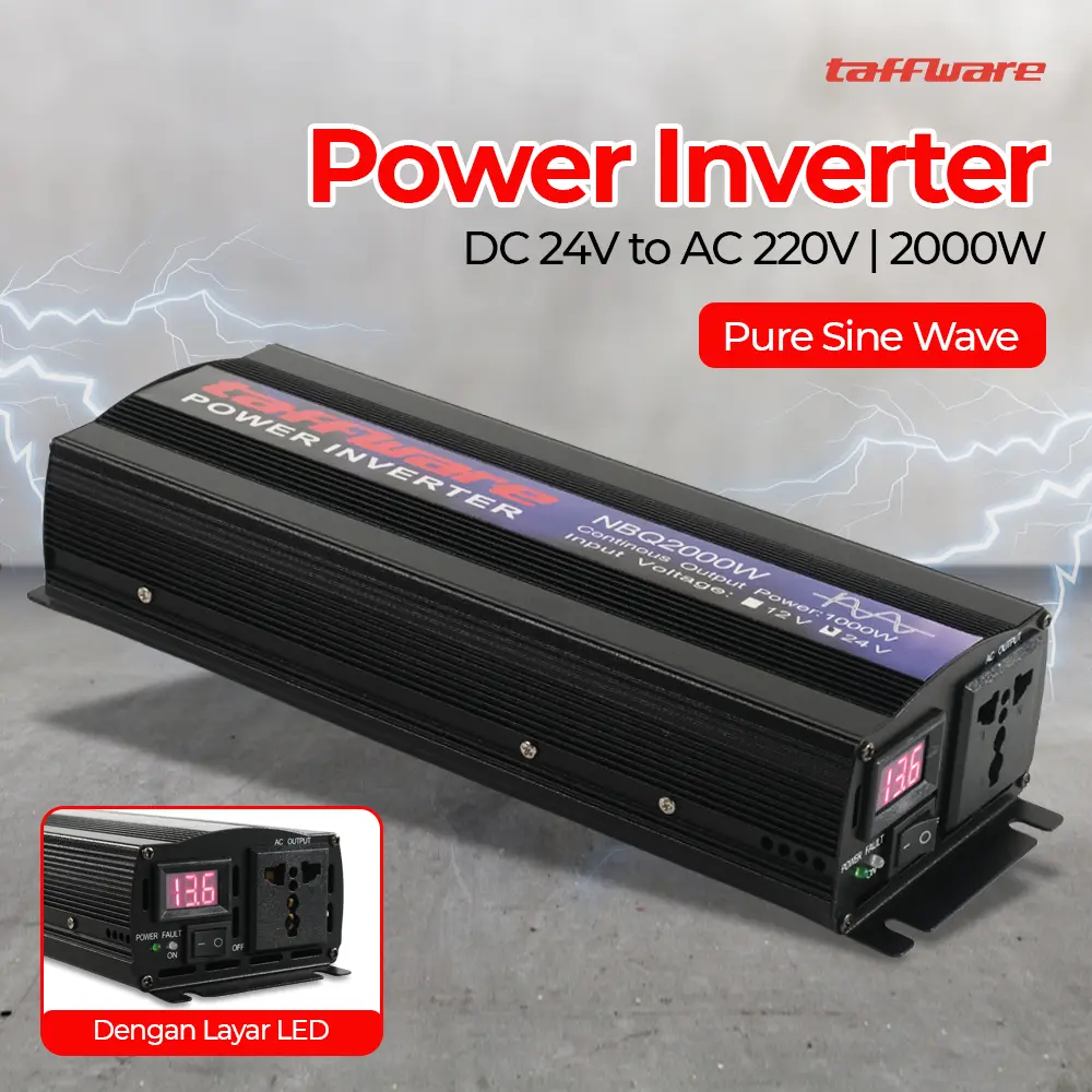 Taffware Power Inverter Mobil 2000W - NBQ2000W